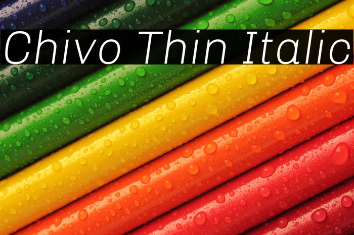 Chivo Thin Italic Example 1