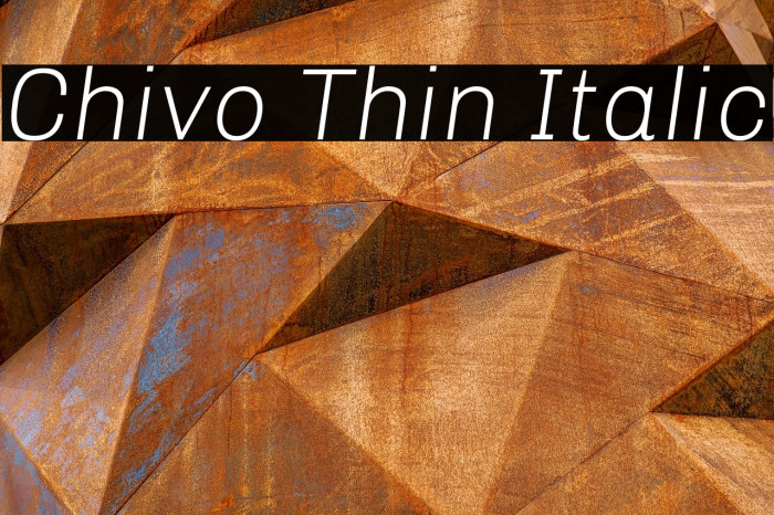 Chivo Thin Italic Example 3