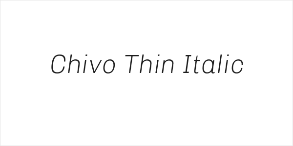 Chivo Thin Italic Logo