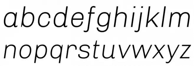 Chivo Thin Italic Fuentes MINÚSCULAS