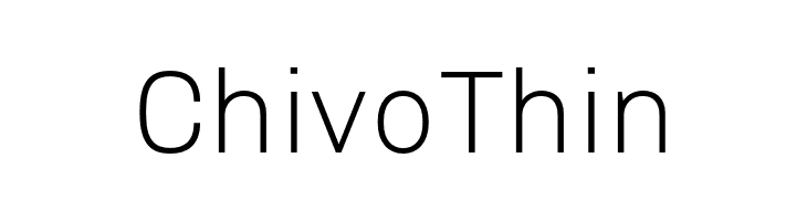 Chivo Thin  font caratteri gratis