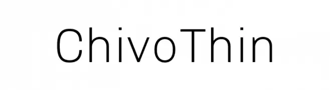 Chivo Thin  नि: शुल्क फ़ॉन्ट्स डाउनलोड
