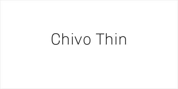 Chivo Thin Logo