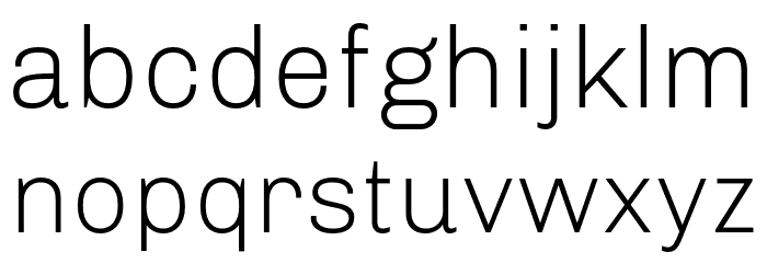 Chivo Thin Font LOWERCASE