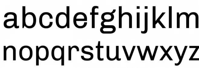 Chivo Schriftart Kleinbuchstaben
