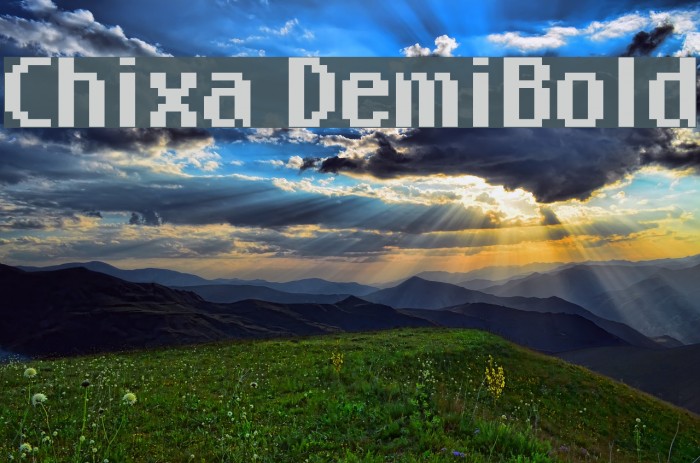 Chixa DemiBold Font examples