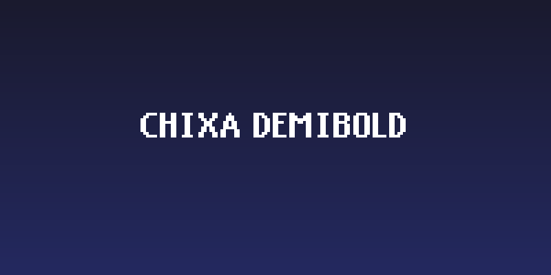 Chixa DemiBold Social Header