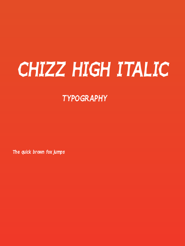 Chizz High Italic Poster