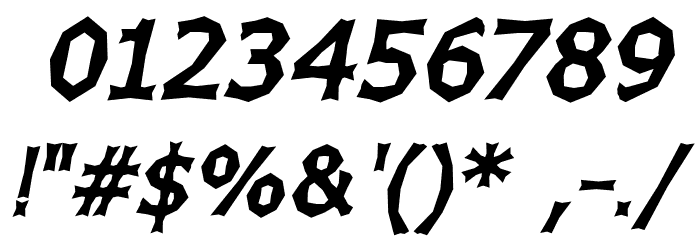 Chizz Italic Font OTHER CHARS