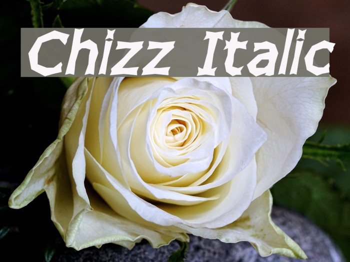 Chizz Italic Font examples
