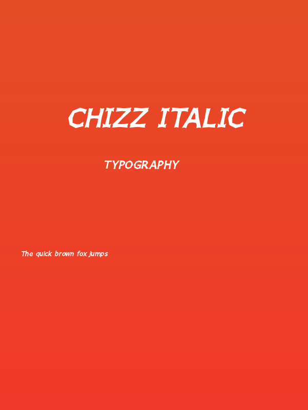 Chizz Italic Poster