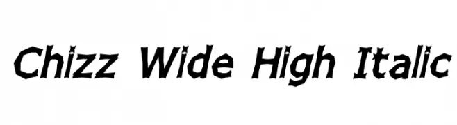 Chizz Wide High Italic  les polices de caractères gratuit tlcharger