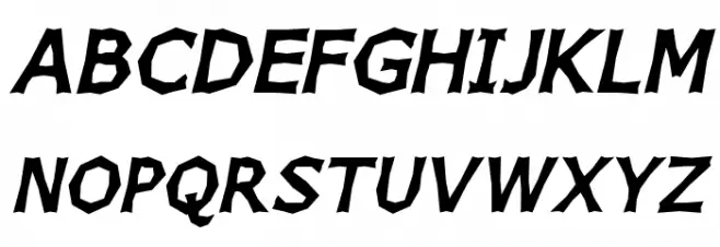 Chizz Wide High Italic Шрифта ВЕРХНИЙ