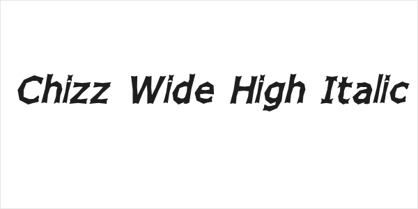 Chizz Wide High Italic Logo