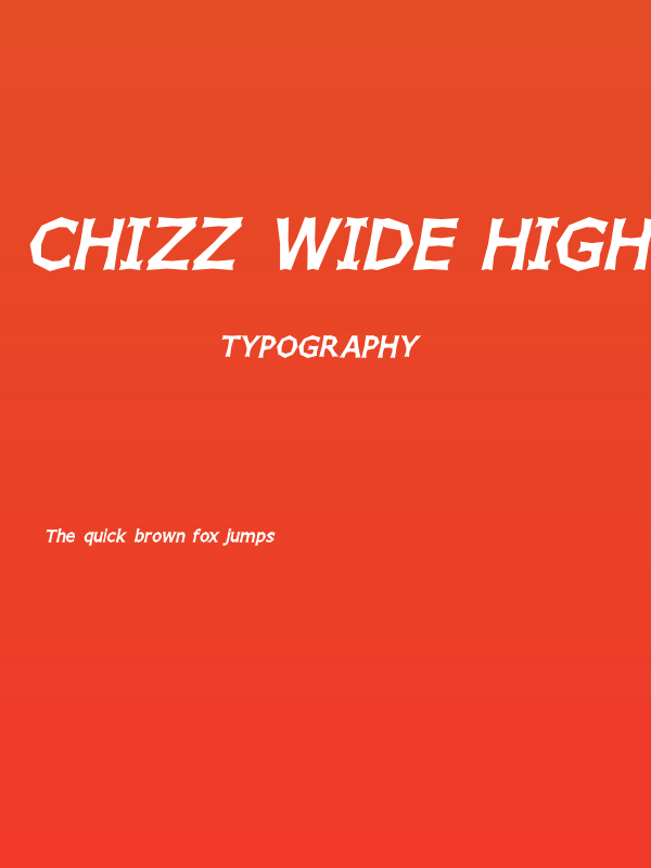 Chizz Wide High Italic Poster