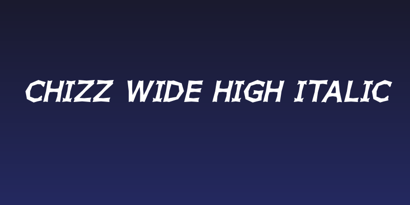 Chizz Wide High Italic Social Header