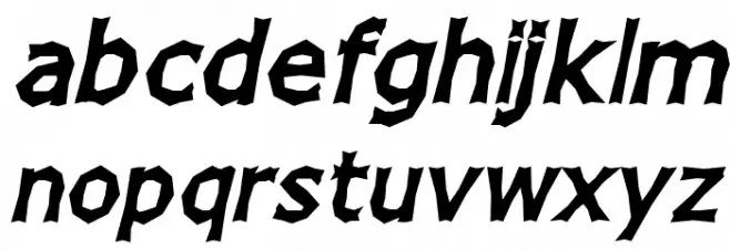 Chizz Wide High Italic خط أحرف صغيرة