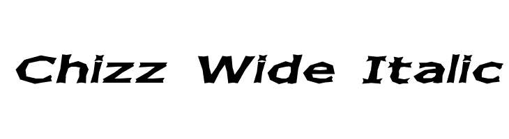 Chizz Wide Italic Font