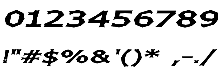 Chizz Wide Italic Font OTHER CHARS
