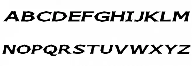Chizz Wide Italic Schriftart Groß