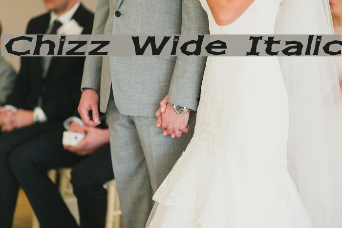 Chizz Wide Italic Font examples