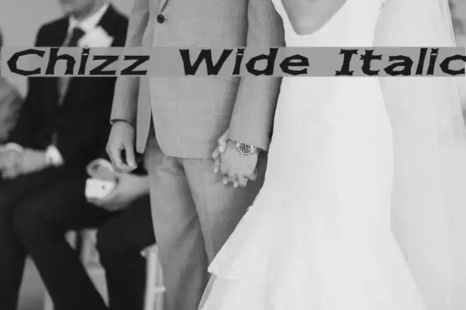 Chizz Wide Italic フォント examples