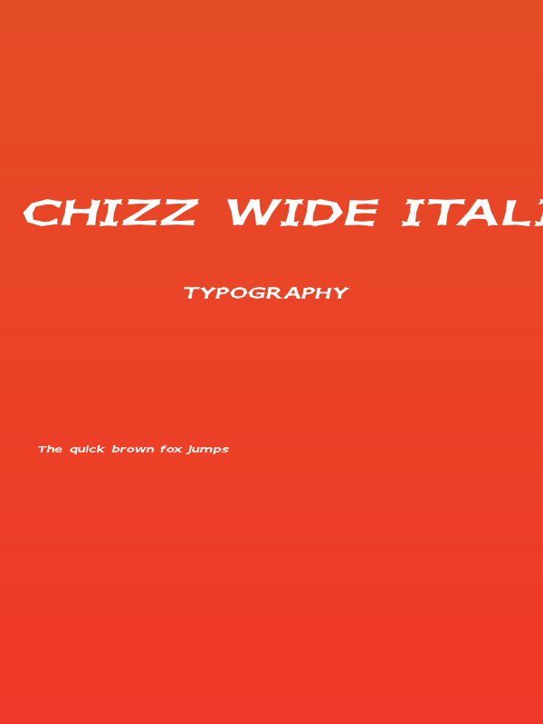 Chizz Wide Italic Poster