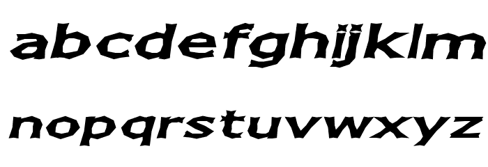 Chizz Wide Italic Font LOWERCASE