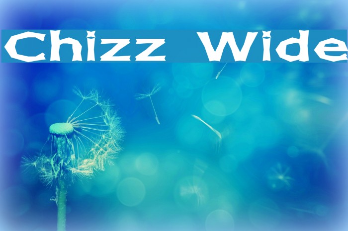 Chizz Wide Font examples