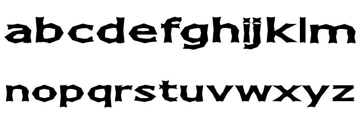 Chizz Wide Font LOWERCASE