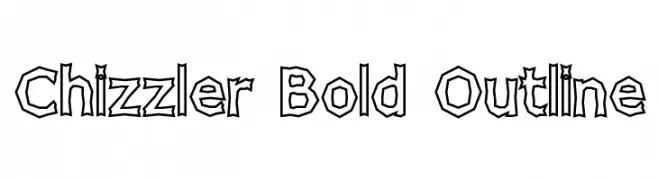 Chizzler Bold Outline  Frei Schriftart Herunterladen