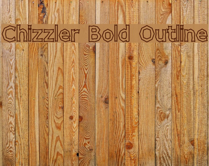 Chizzler Bold Outline Font examples