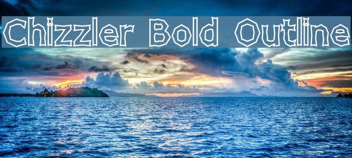 Chizzler Bold Outline Font examples