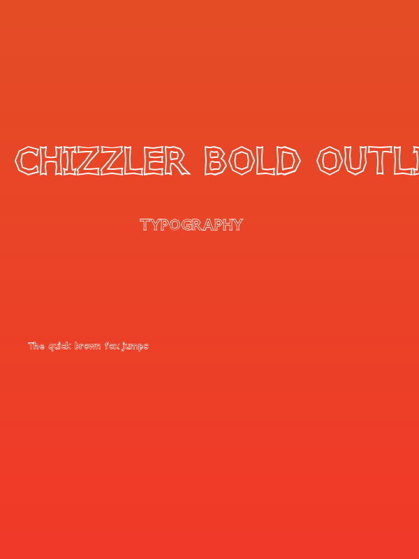 Chizzler Bold Outline Poster