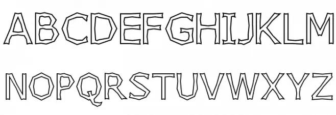 Chizzler Outline Schriftart Groß