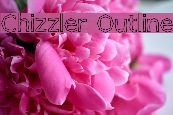 Chizzler Outline Font examples