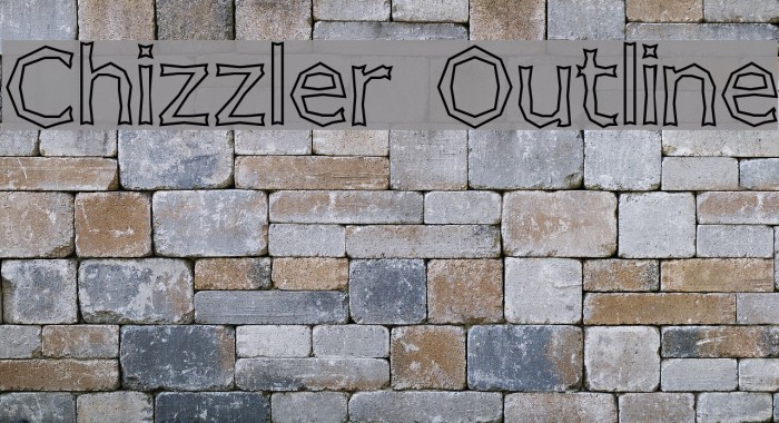Chizzler Outline Font examples