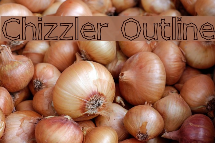 Chizzler Outline Font examples