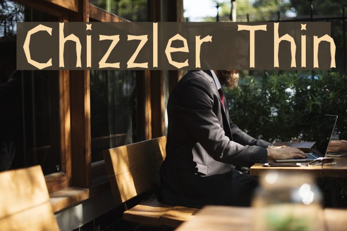 Chizzler Thin Font examples