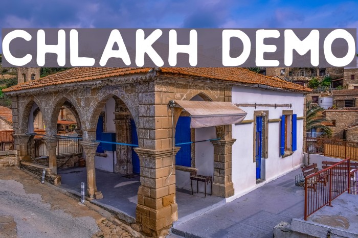 Chlakh Demo Font examples