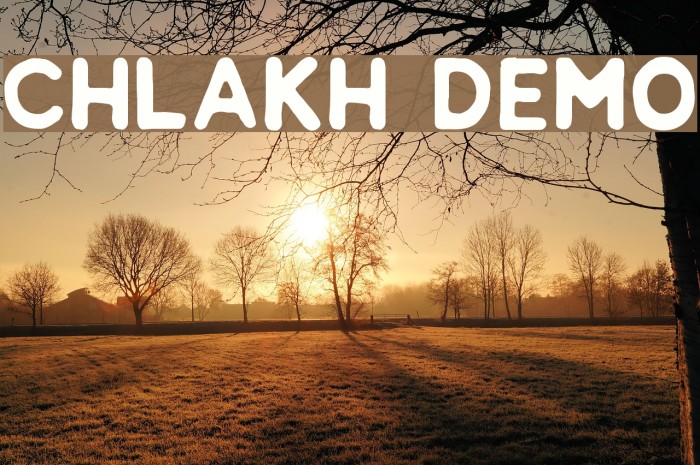 Chlakh Demo Font examples