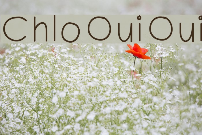 ChloOuiOui Font examples