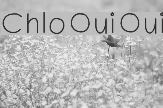 ChloOuiOui Font examples