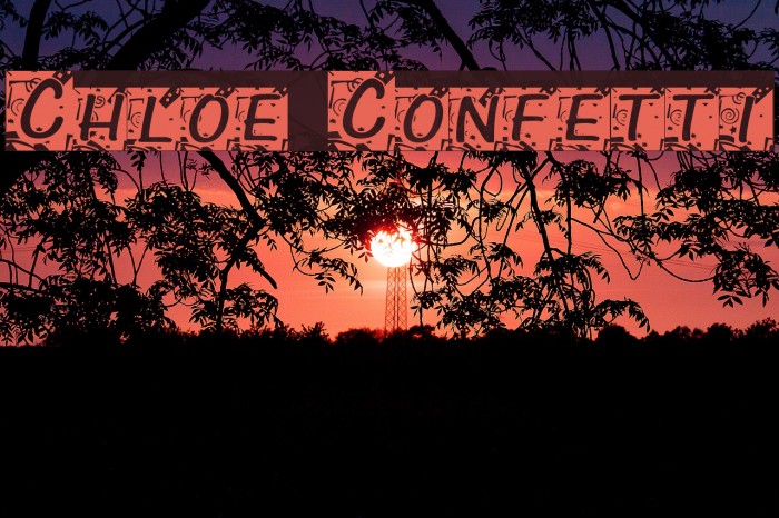 Chloe Confetti Font examples