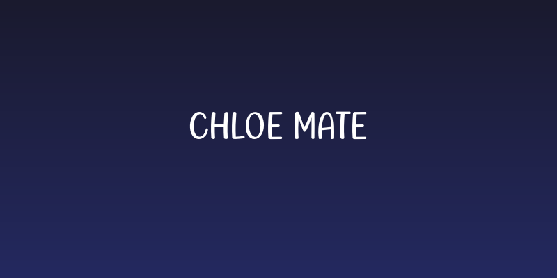 Chloe Mate Social Header