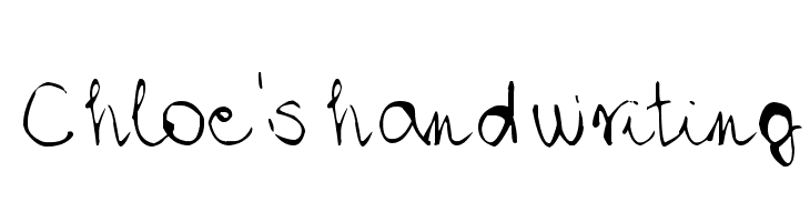 Chloe's handwriting  Free Fonts Download