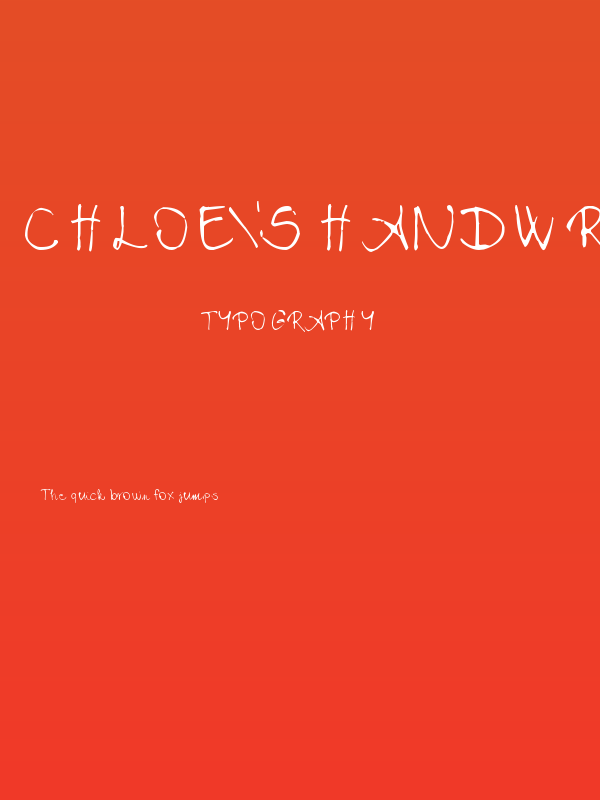 Chloe's handwriting Poster