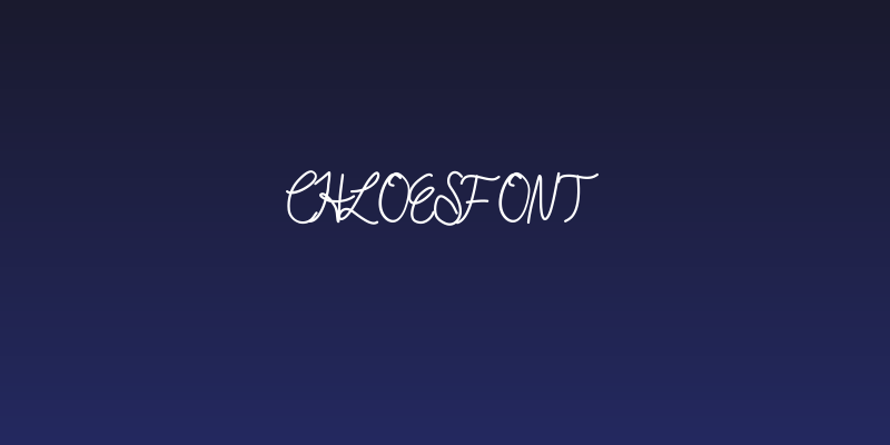 ChloesFont Social Header