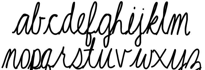 ChloesFont Font LOWERCASE