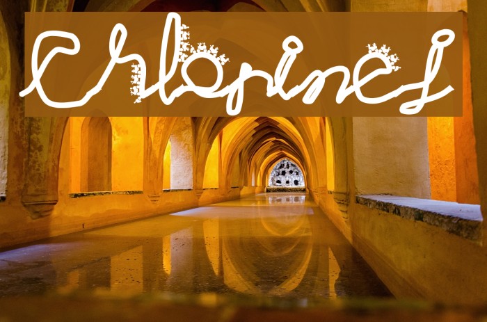 Chlorinej Font examples